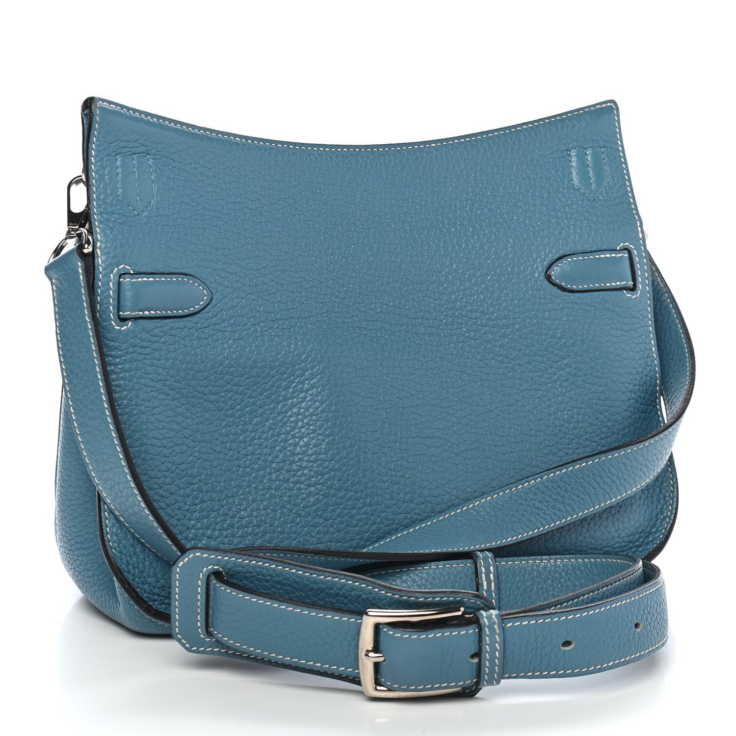 Hermes Taurillon Clemence Jypsiere 28 Blue Jean 3 of 10