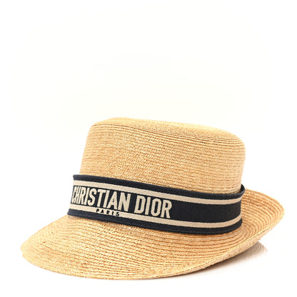 Christian Dior Straw Bucket Hat Natural 1 of 8