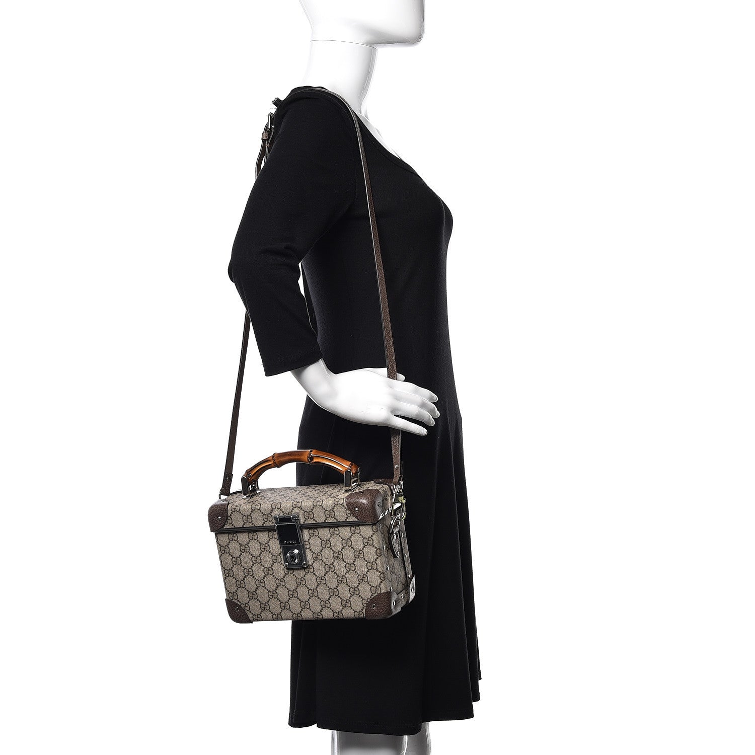 Gucci GG Supreme Monogram Globe-Trotter Beauty Case Brown 2 of 11