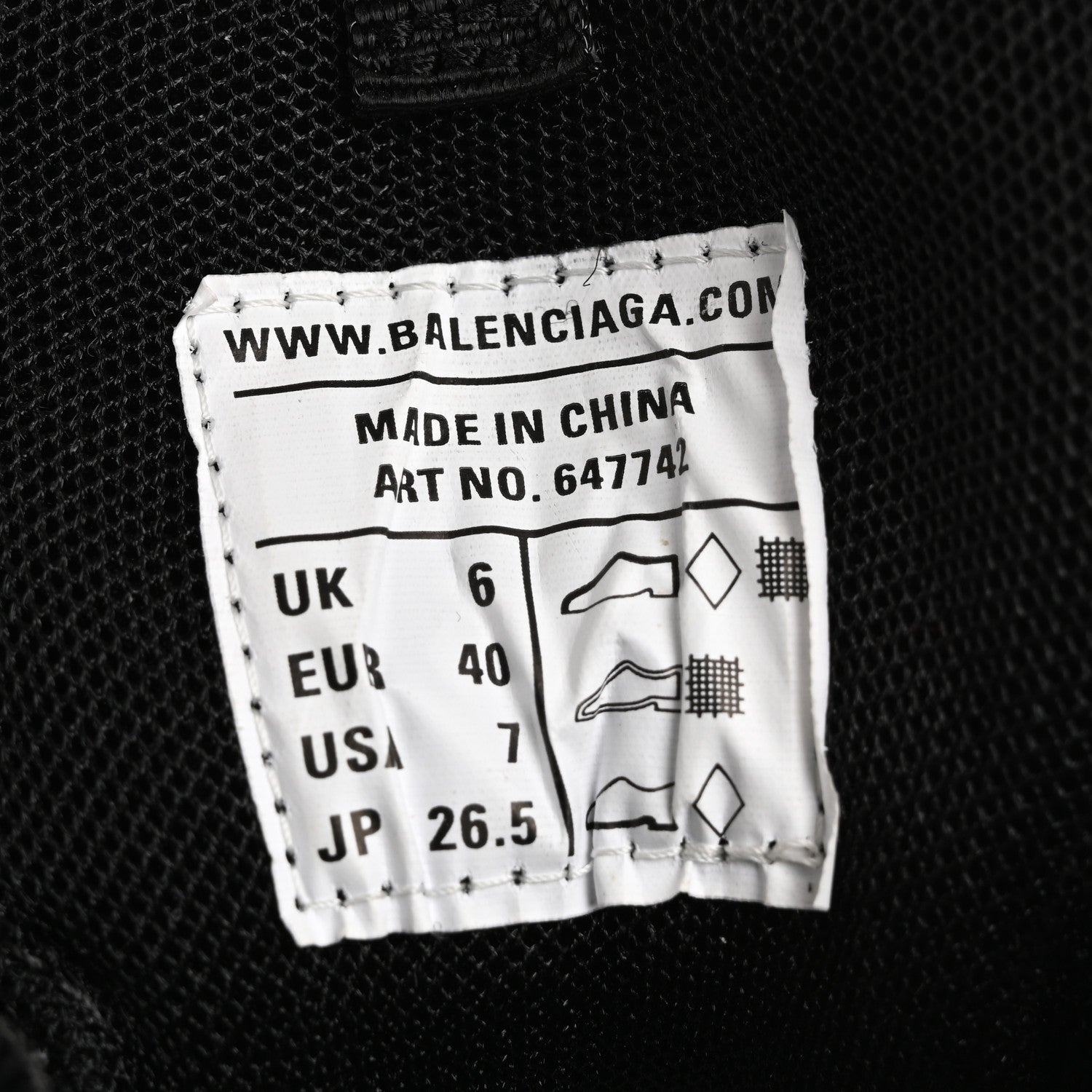 Balenciaga Mesh Nylon Mens Track Sneakers 40 Black 8 of 13