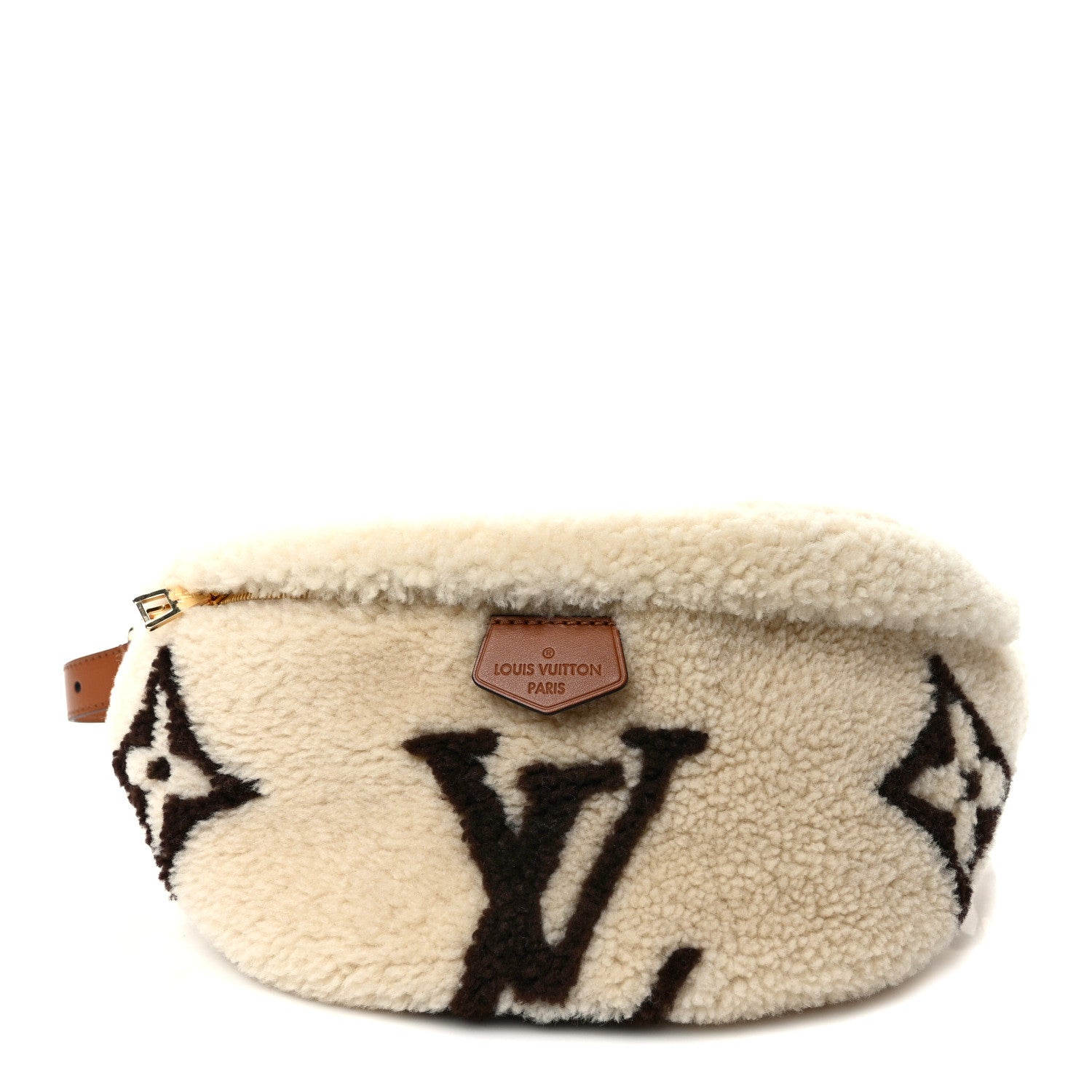 Louis Vuitton Shearling Monogram LV Ski Bumbag Cream Brown 1 of 9