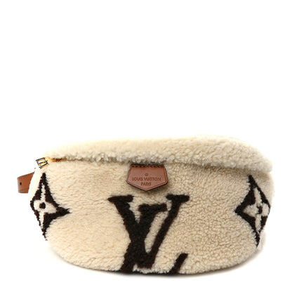 Louis Vuitton Shearling Monogram LV Ski Bumbag Cream Brown 1 of 9