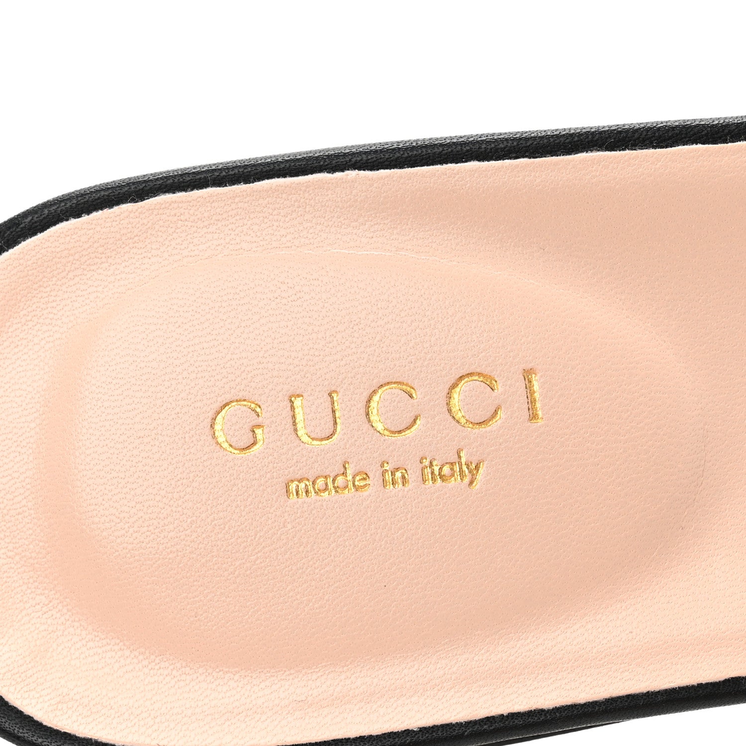 Gucci Cosmos Softy Calfskin Interlocking G Cut Out Slide Sandals 36.5 Black 8 of 10