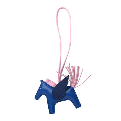 Hermes Milo Lambskin Grigri Rodeo Pegase Horse Bag Charm PM Bleu France Mauve Sylvestre Bleu Saphir 1 of 4