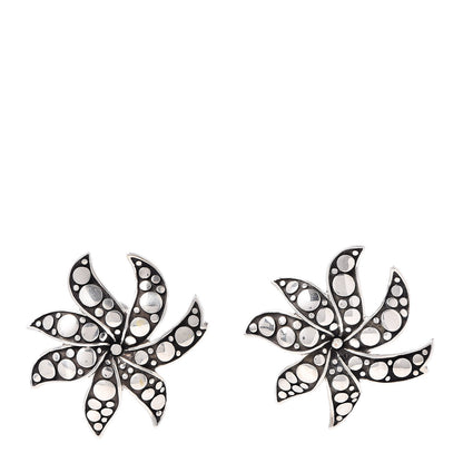 John Hardy Sterling Silver Ayu Dot Jasmine Flower French Clip Earrings 1 of 6