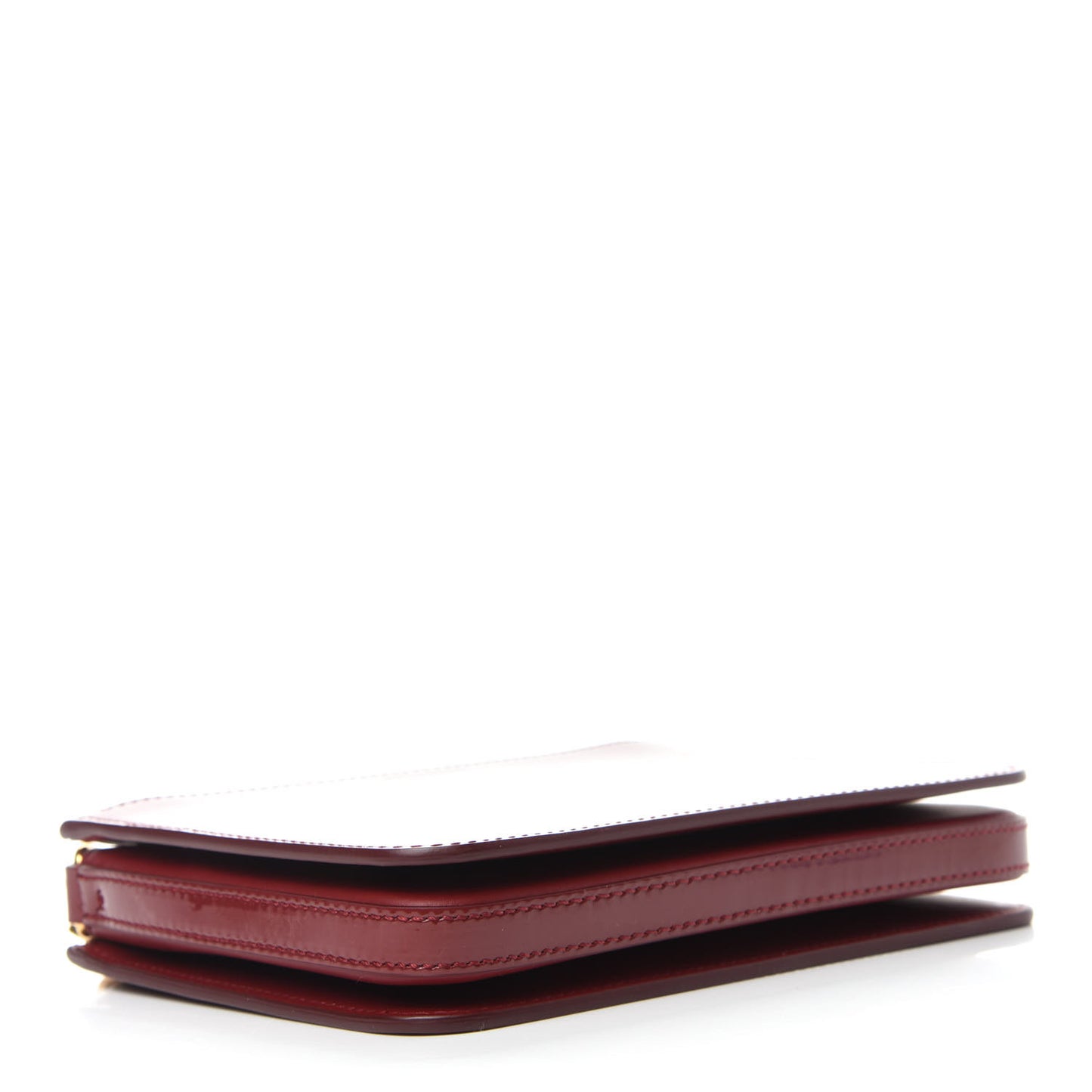Patent Calfskin Penhurst Chain Triple Zip Shoulder Bag Cardinal Red