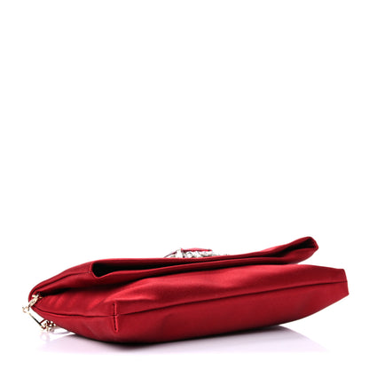 Jimmy Choo Satin Crystal Titania Clutch Red 4 of 9