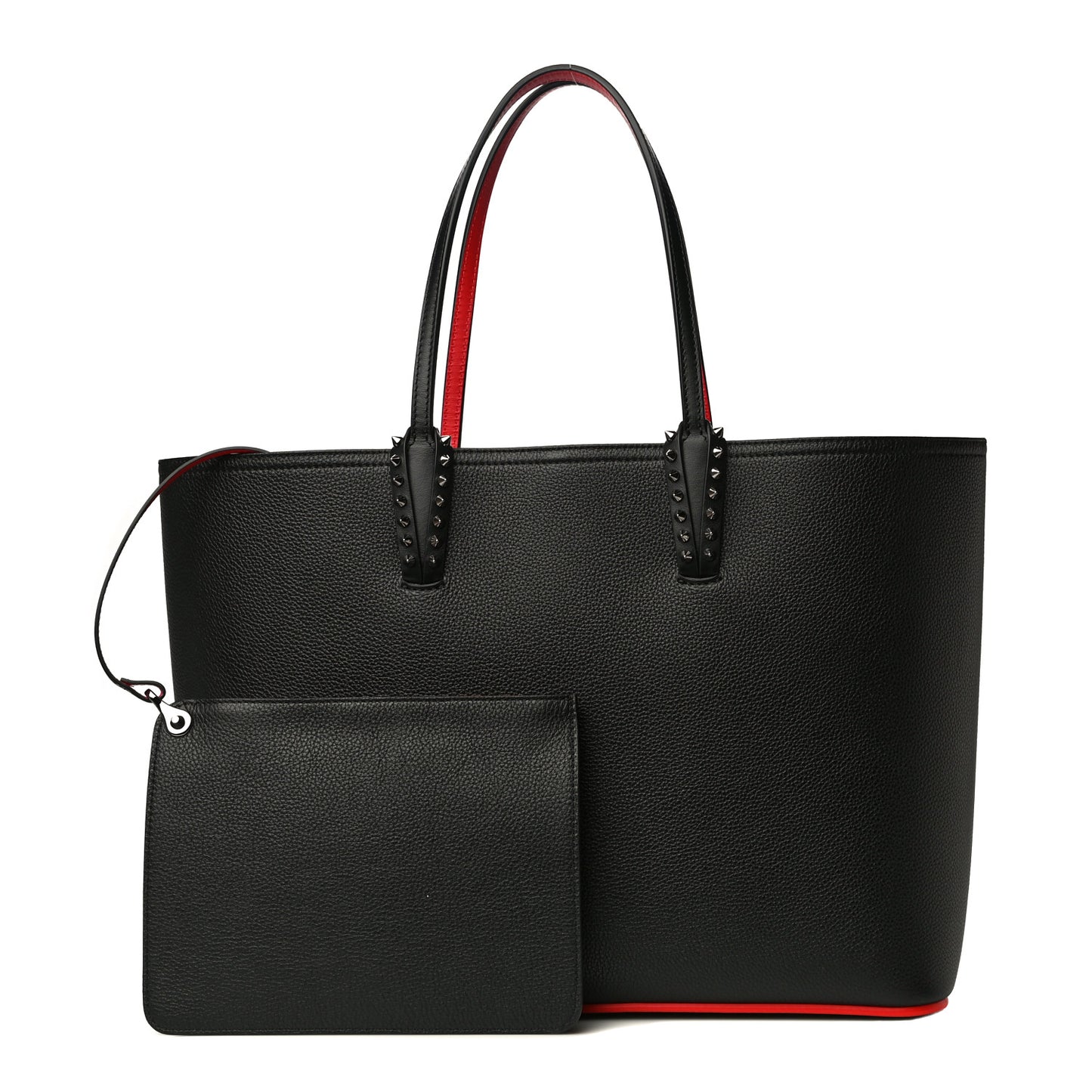 Calfskin Spikes East West Cabata Tote Black