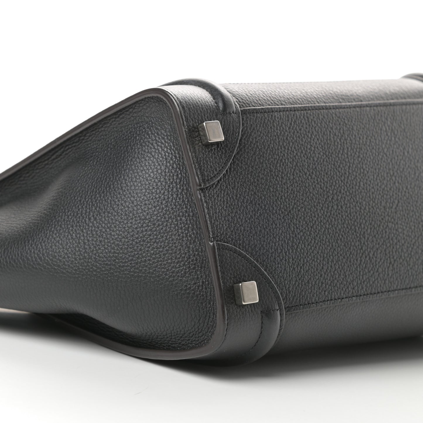 Drummed Calfskin Micro Luggage Black