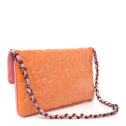 Chanel Patent Calfskin Camellia Embossed Flap Pink 3 of 11