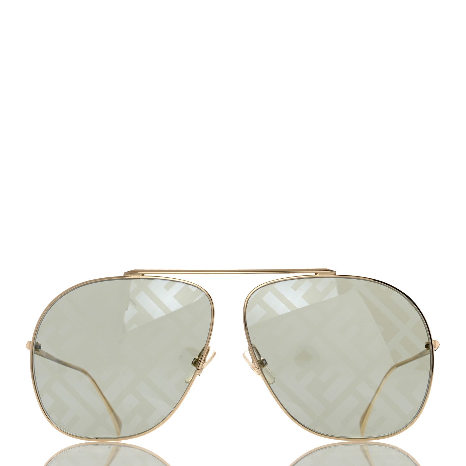 Fendi Metal Fendi Forever Aviator Sunglasses FF0407/G/S Gold 2 of 7