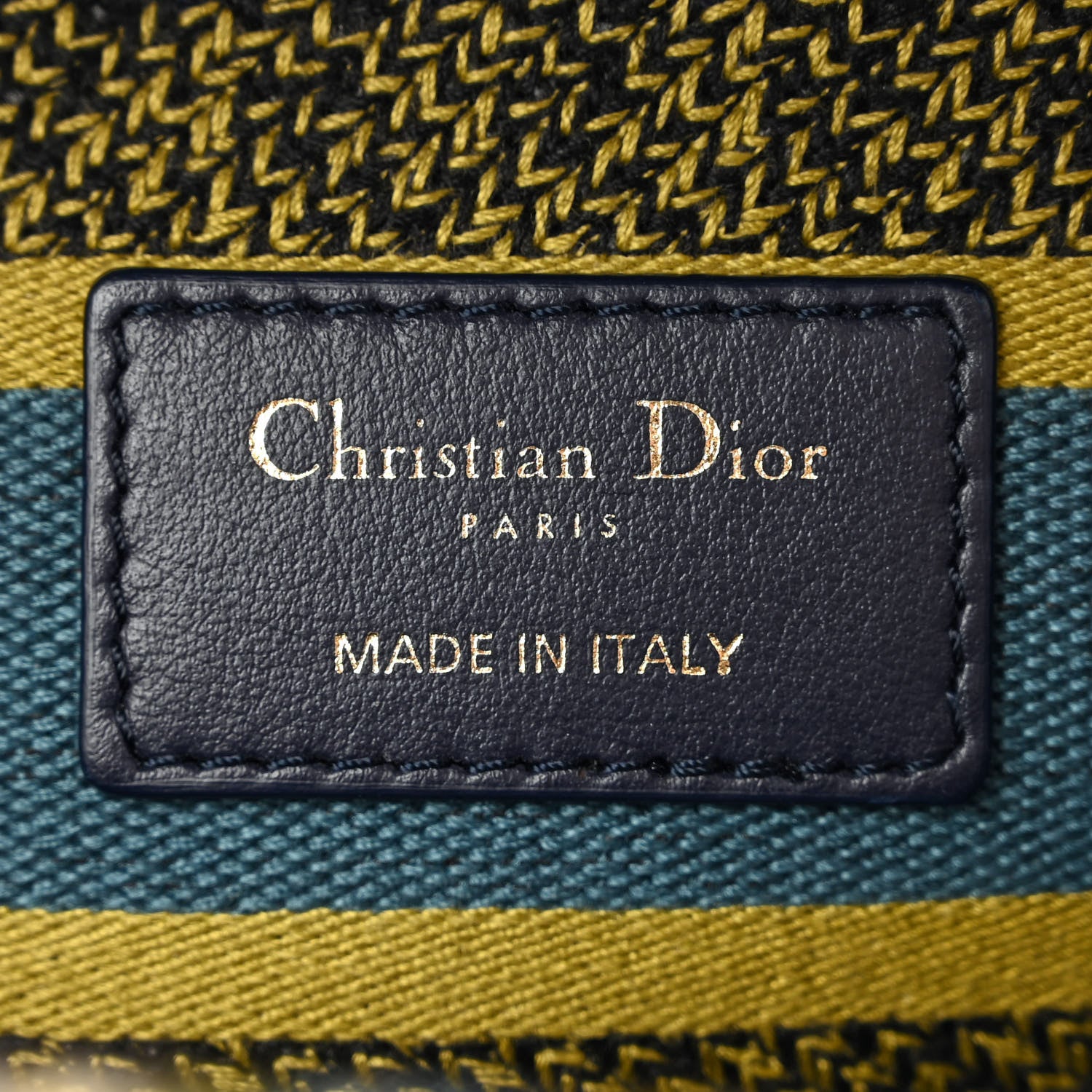 Christian Dior Canvas Embroidered Zodiac Medium Lady D-Lite Blue Multicolor 6 of 12