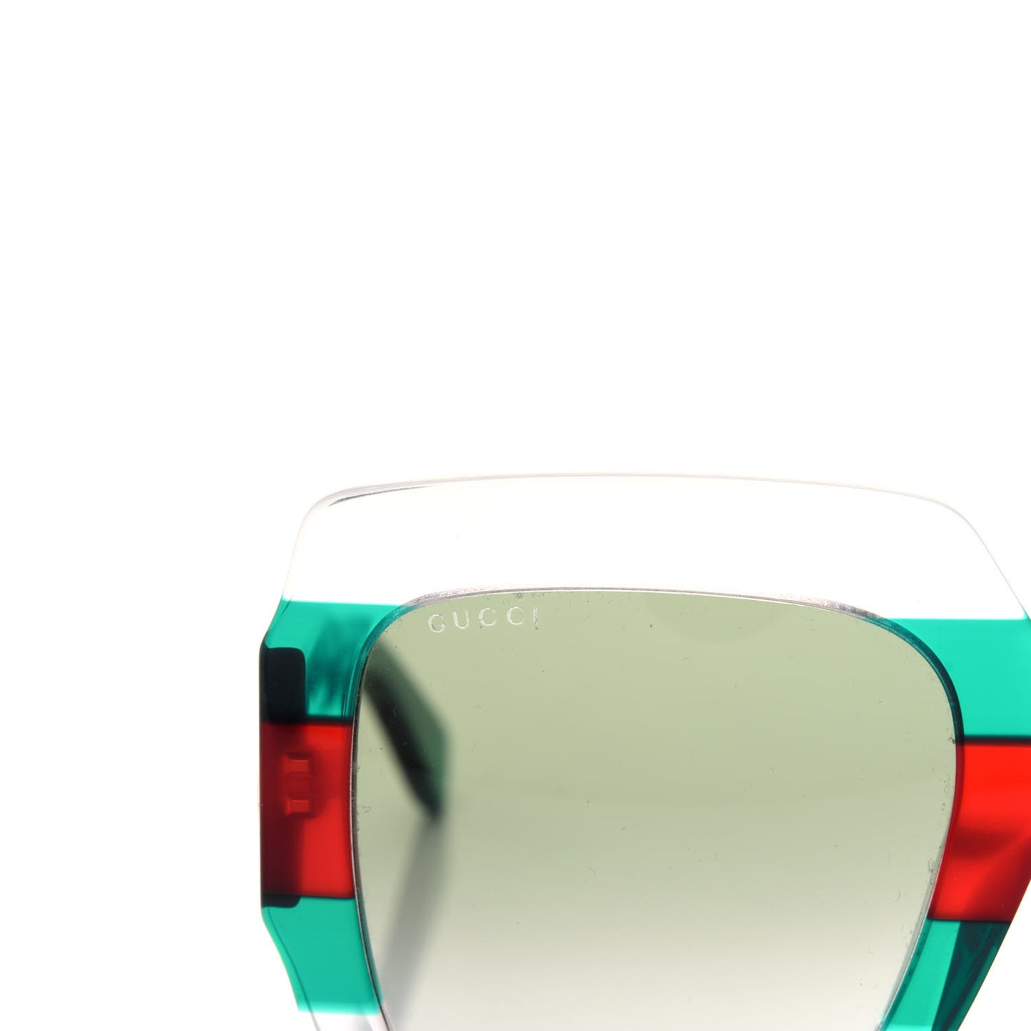Square Web Frame GG0178S Sunglasses Green Red
