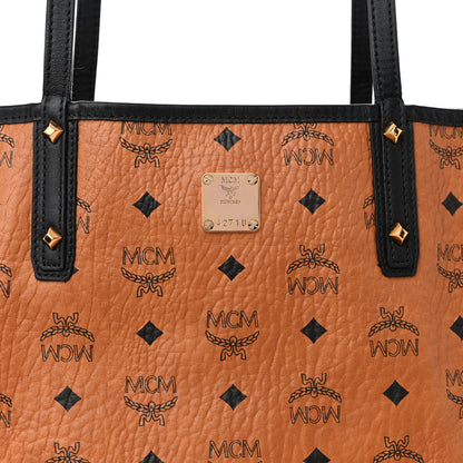 MCM Visetos Medium Project Reversible Shopper Tote Cognac 7 of 11
