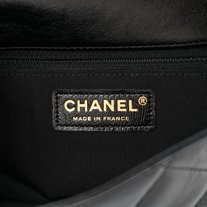 Chanel Crumpled Glazed Lambskin Quilted Mini Flap Black 5 of 10