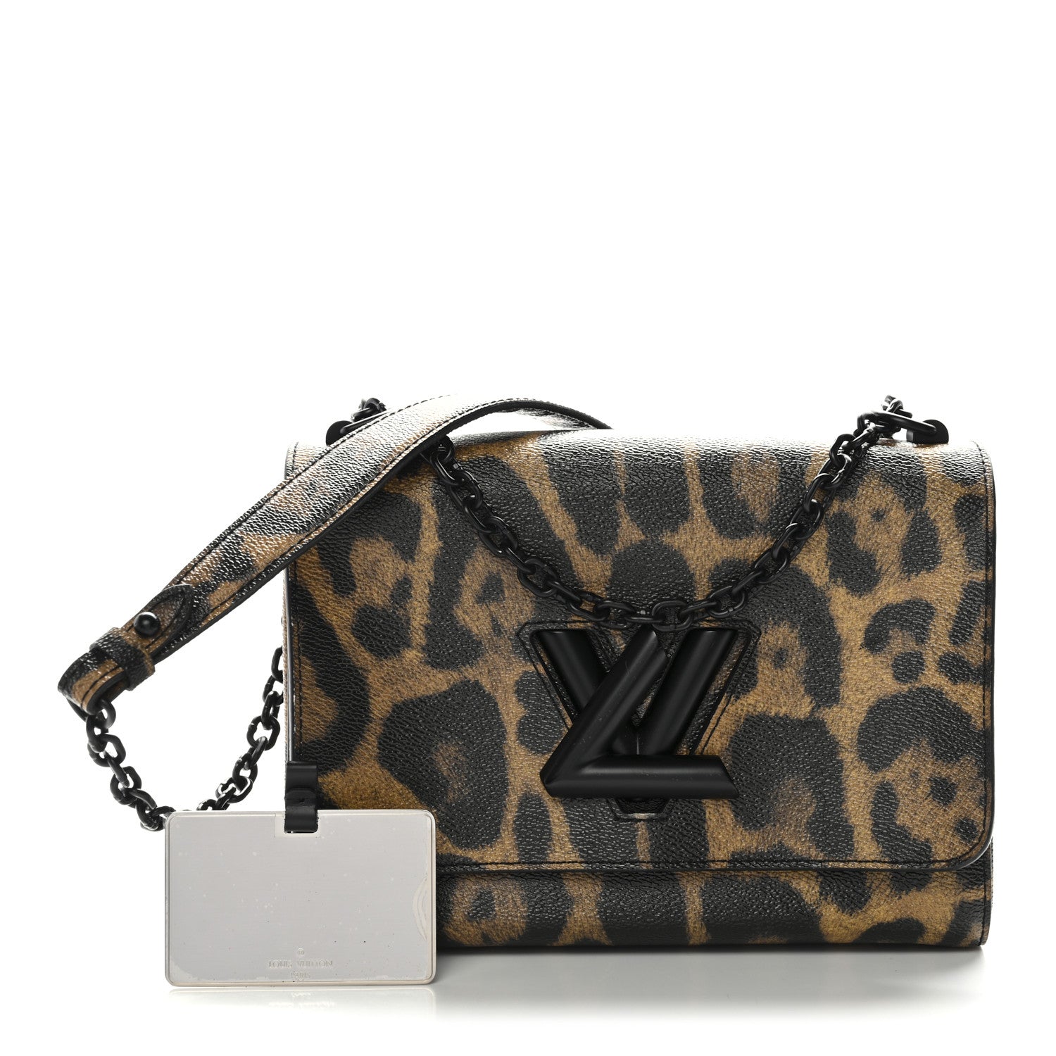 Louis Vuitton Calfskin Wild Animal Print Twist Shoulder Bag MM
