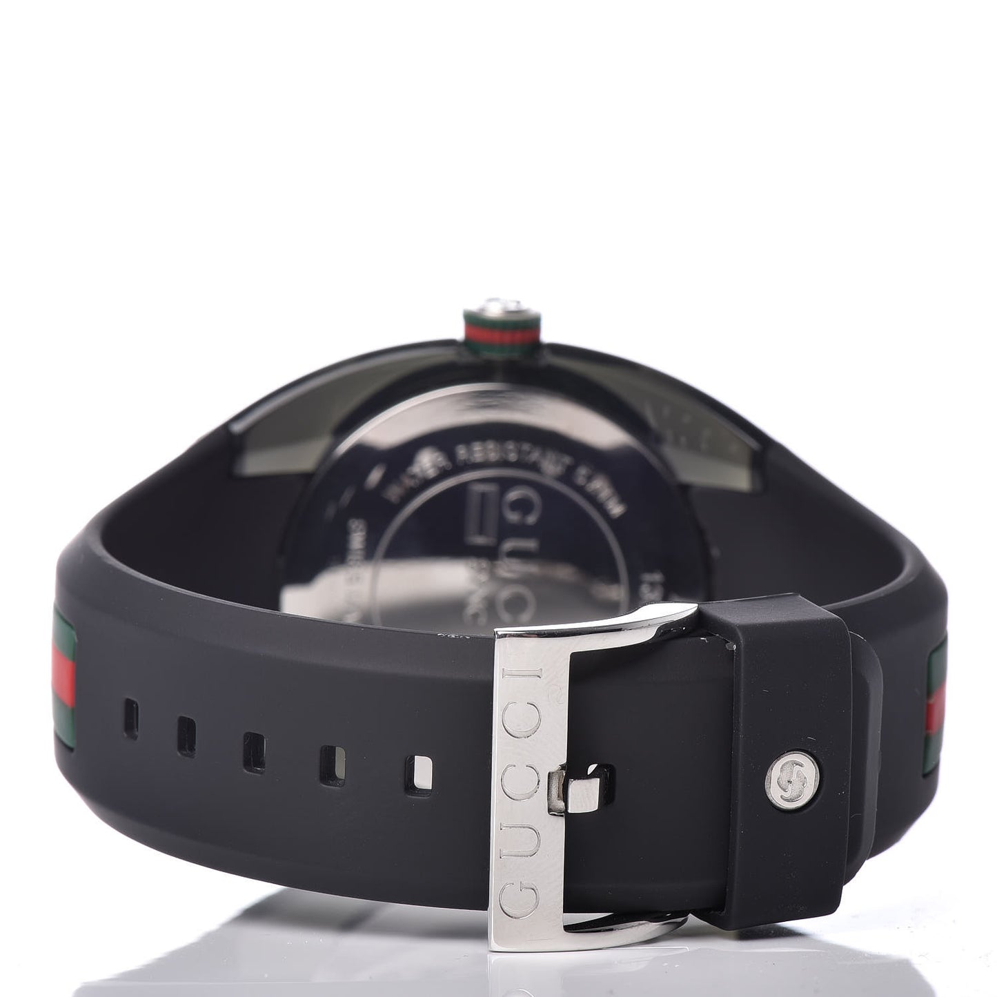 Stainless Steel Rubber 46mm Sync Web Quartz Watch Black