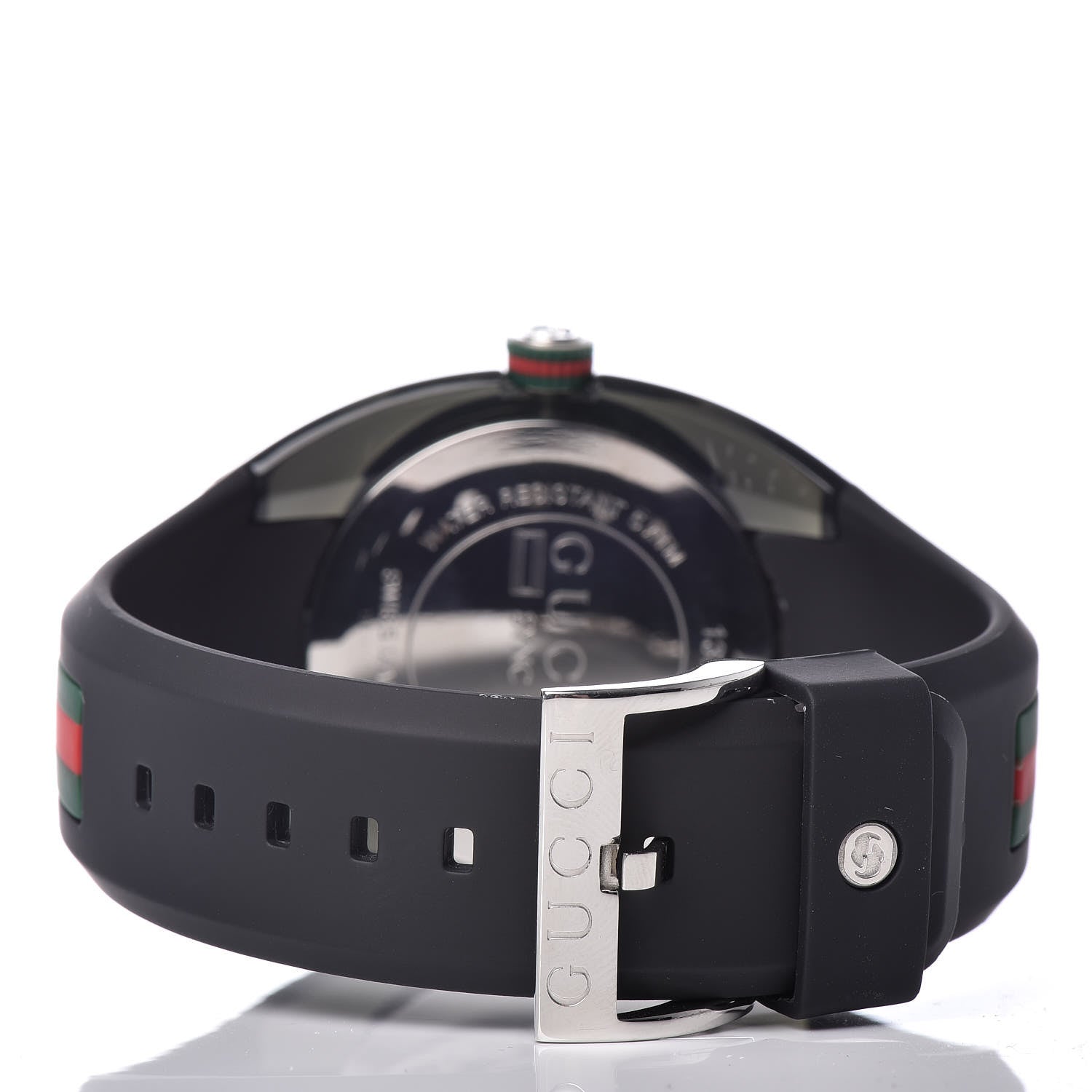 Gucci Stainless Steel Rubber 46mm Sync Web Quartz Watch Black 4 of 8