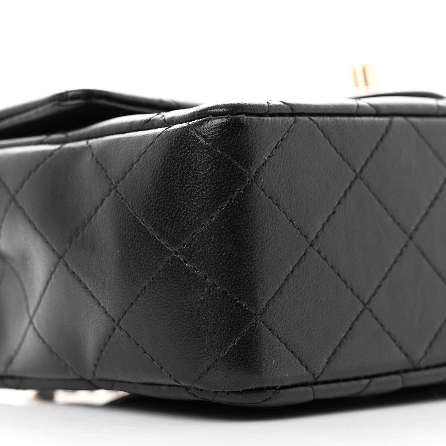 Chanel Lambskin Quilted Mini Top Handle Rectangular Flap Black 9 of 12