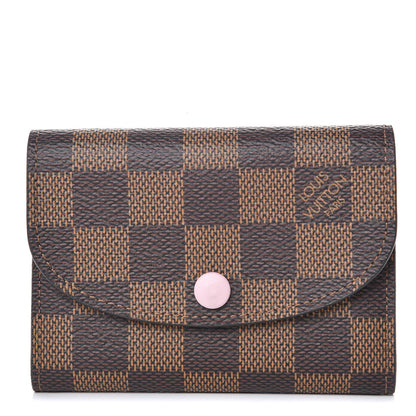 Louis Vuitton Damier Ebene Rosalie Coin Purse Rose Ballerine 1 of 8
