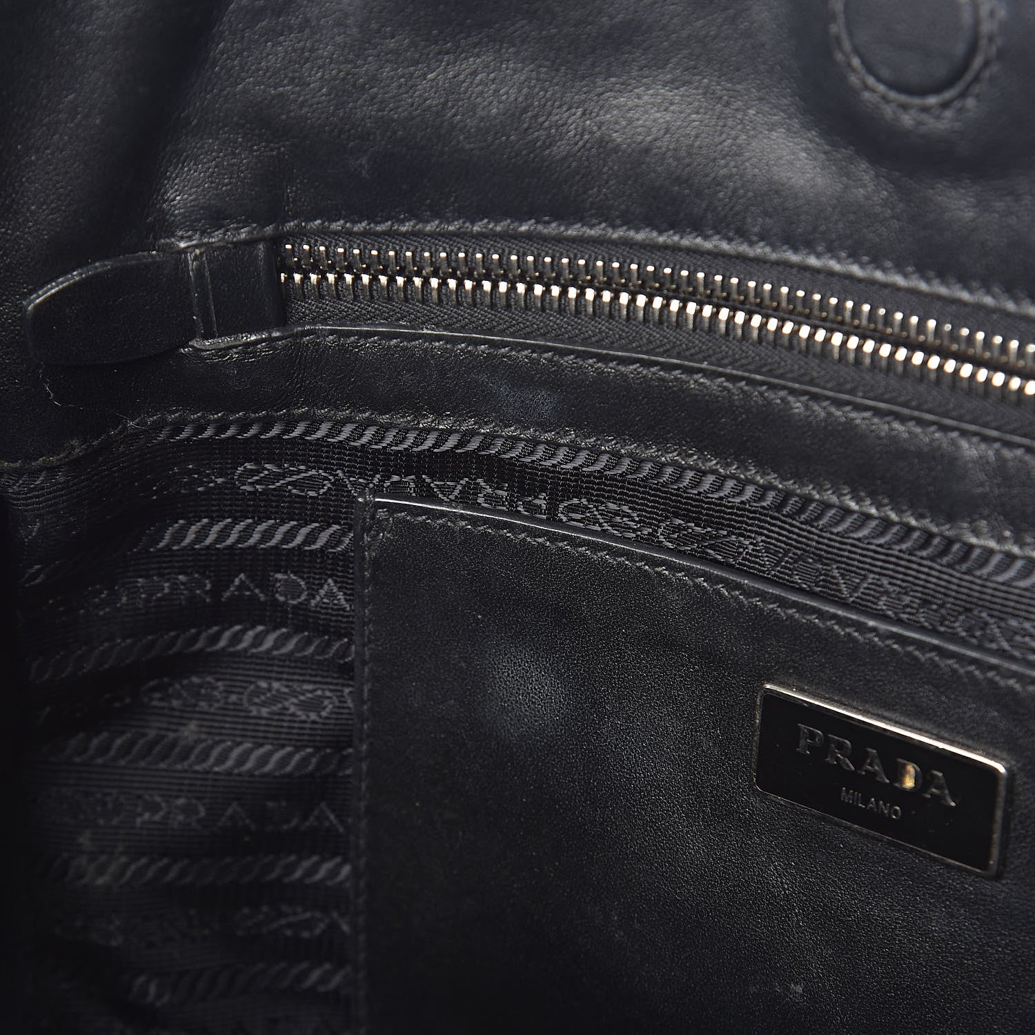 Prada Soft Calfskin Shopping Tote Black 9 of 14