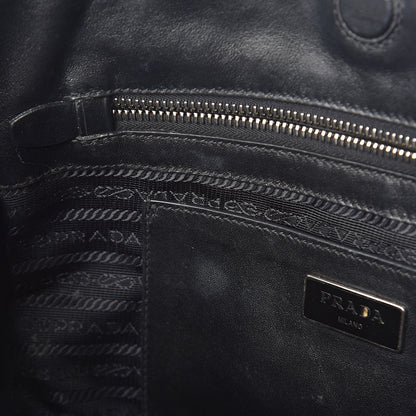 Prada Soft Calfskin Shopping Tote Black 9 of 14
