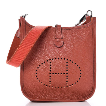 Hermes Taurillon Clemence Amazone Evelyne TPM Sienna 1 of 7