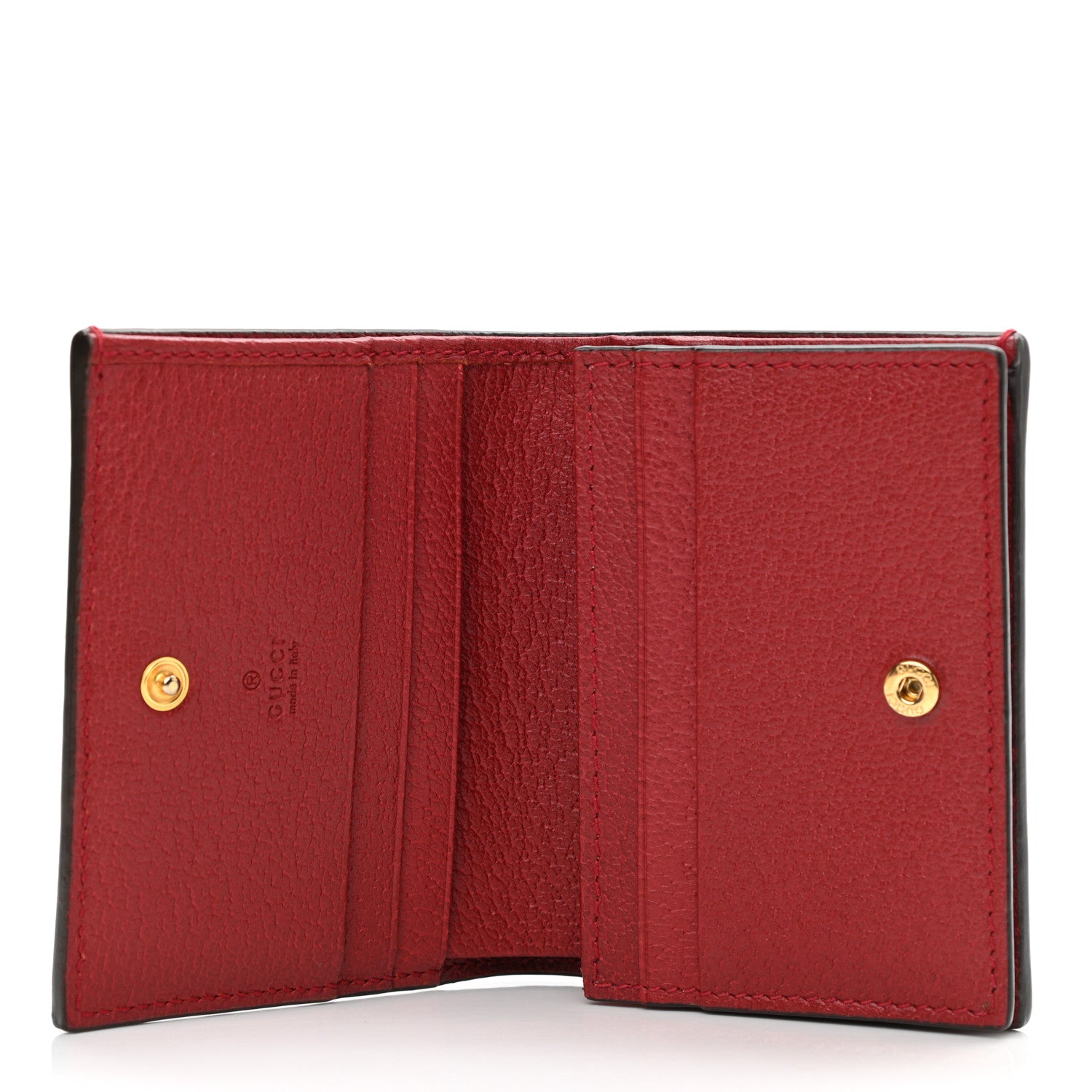Gucci GG Supreme Monogram Flora Web Ophidia Card Case Red 5 of 8