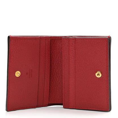 Gucci GG Supreme Monogram Flora Web Ophidia Card Case Red 5 of 8
