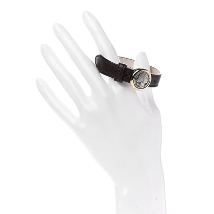Bulgari Calfskin Monete Single Wrap Bracelet Brown 2 of 7