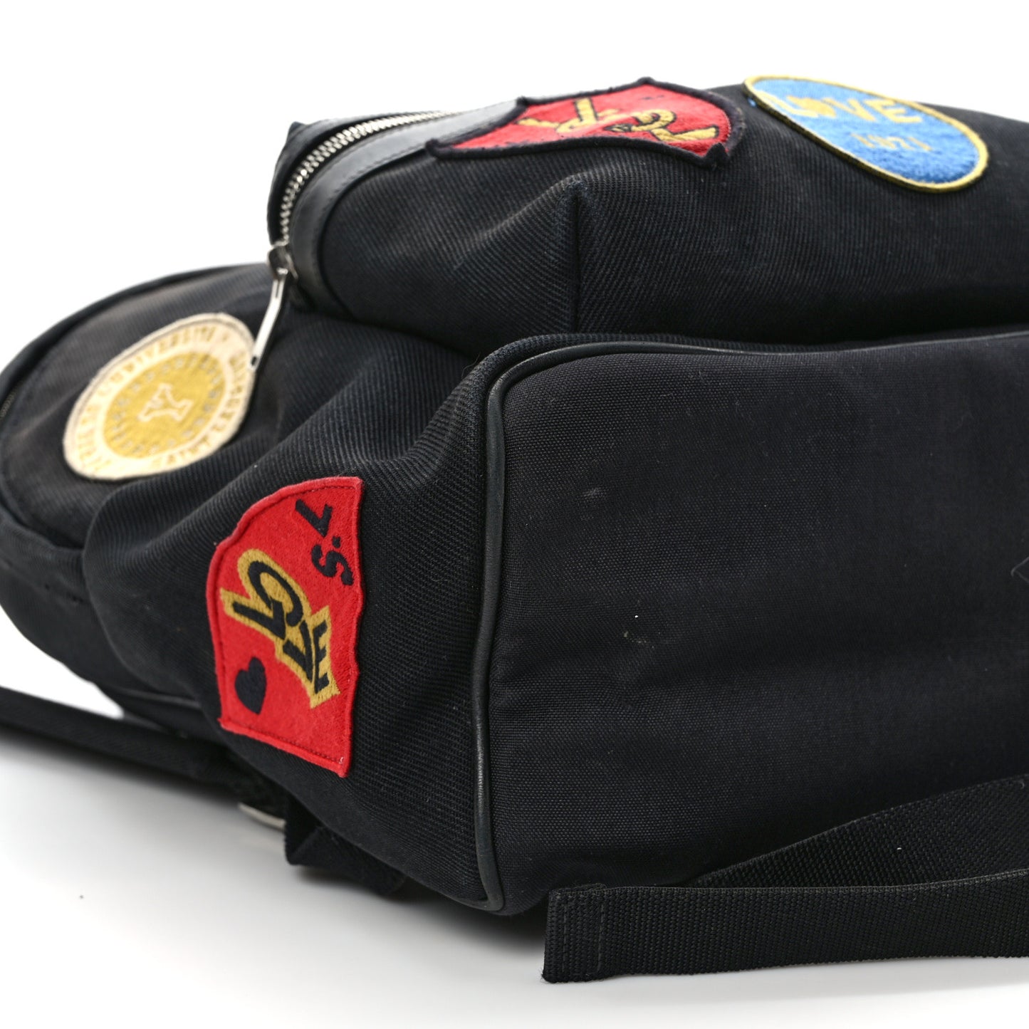 Twill Patches City Backpack Black