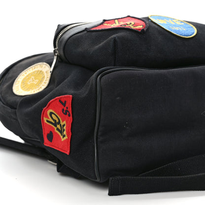 Saint Laurent Twill Patches City Backpack Black 6 of 11