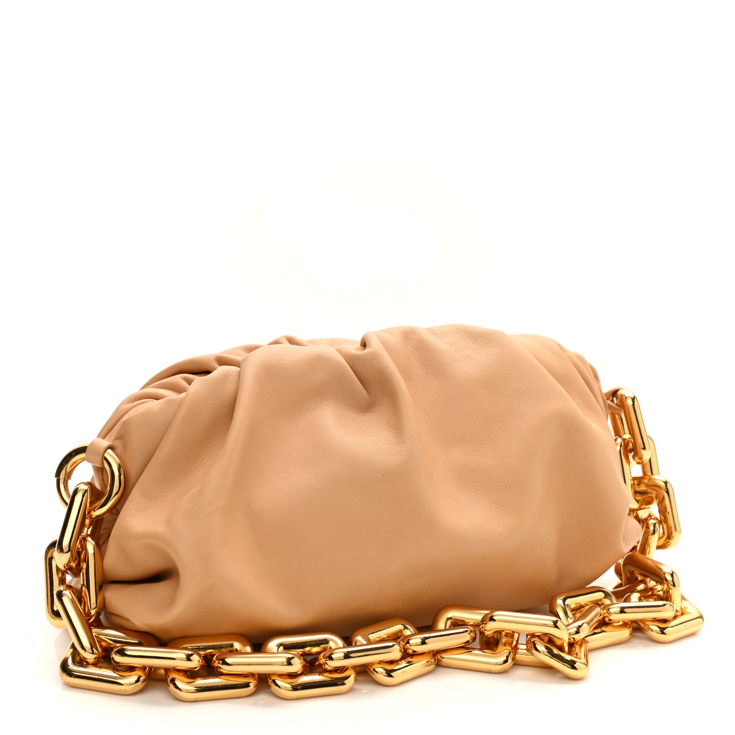 Bottega Veneta Calfskin The Pouch Chain Almond 3 of 12