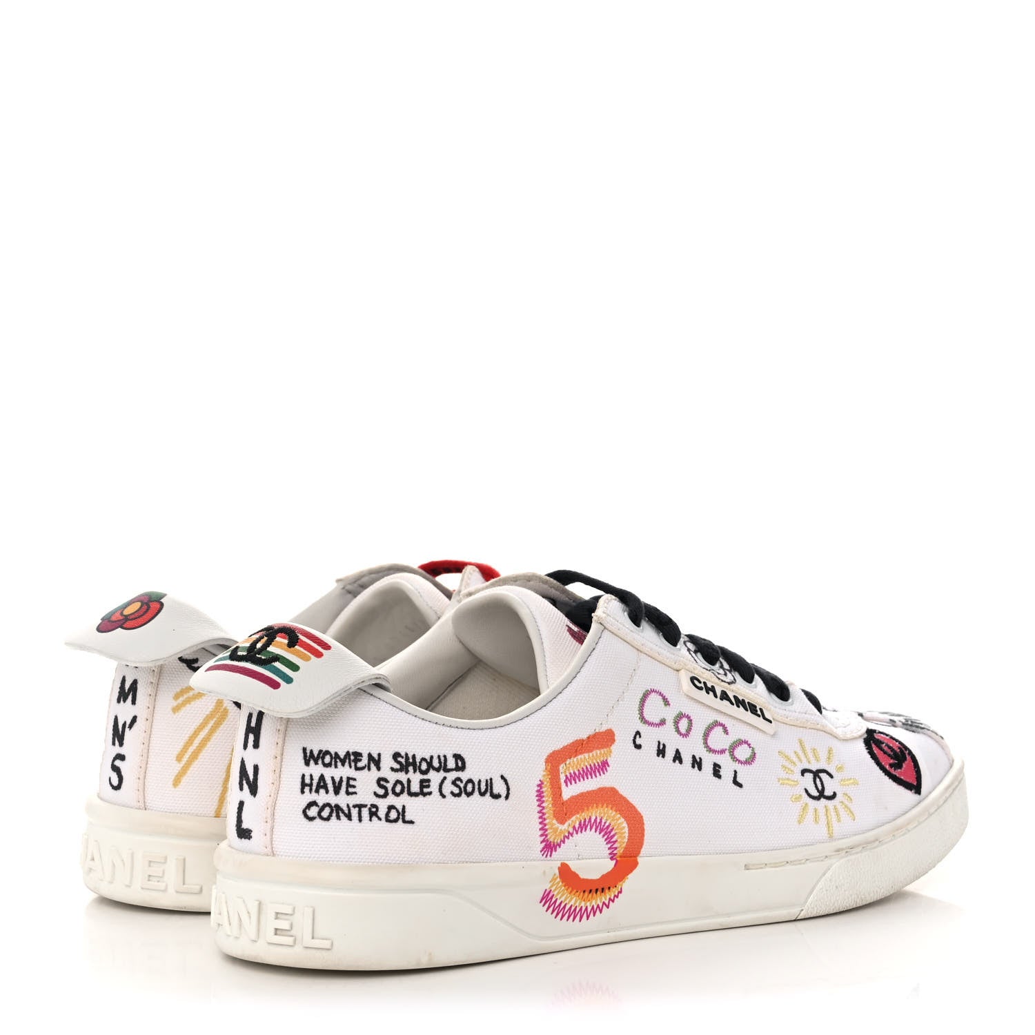 Chanel x Pharrell Williams Calfskin Womens Sneakers 38 White 4 of 11