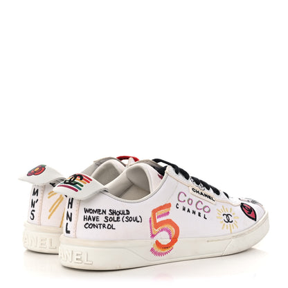 Chanel x Pharrell Williams Calfskin Womens Sneakers 38 White 4 of 11