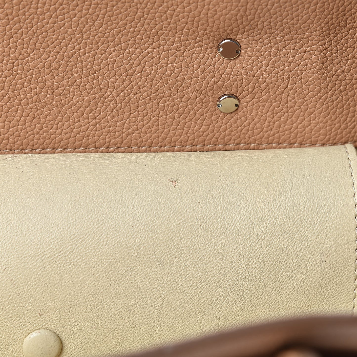 Grained Calfskin Medium Horizon Satchel Beige