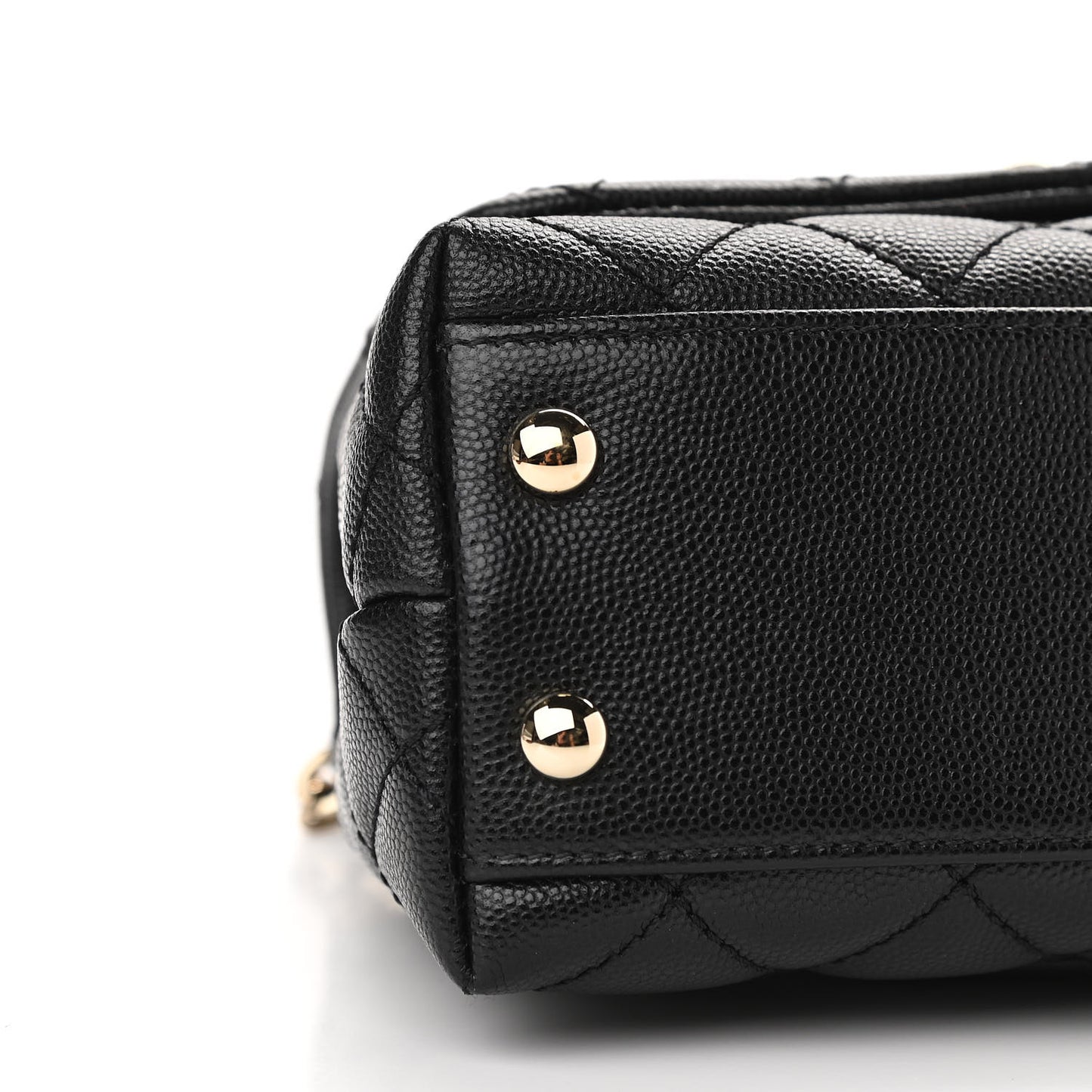 Caviar Quilted Extra Mini Coco Handle Flap Black