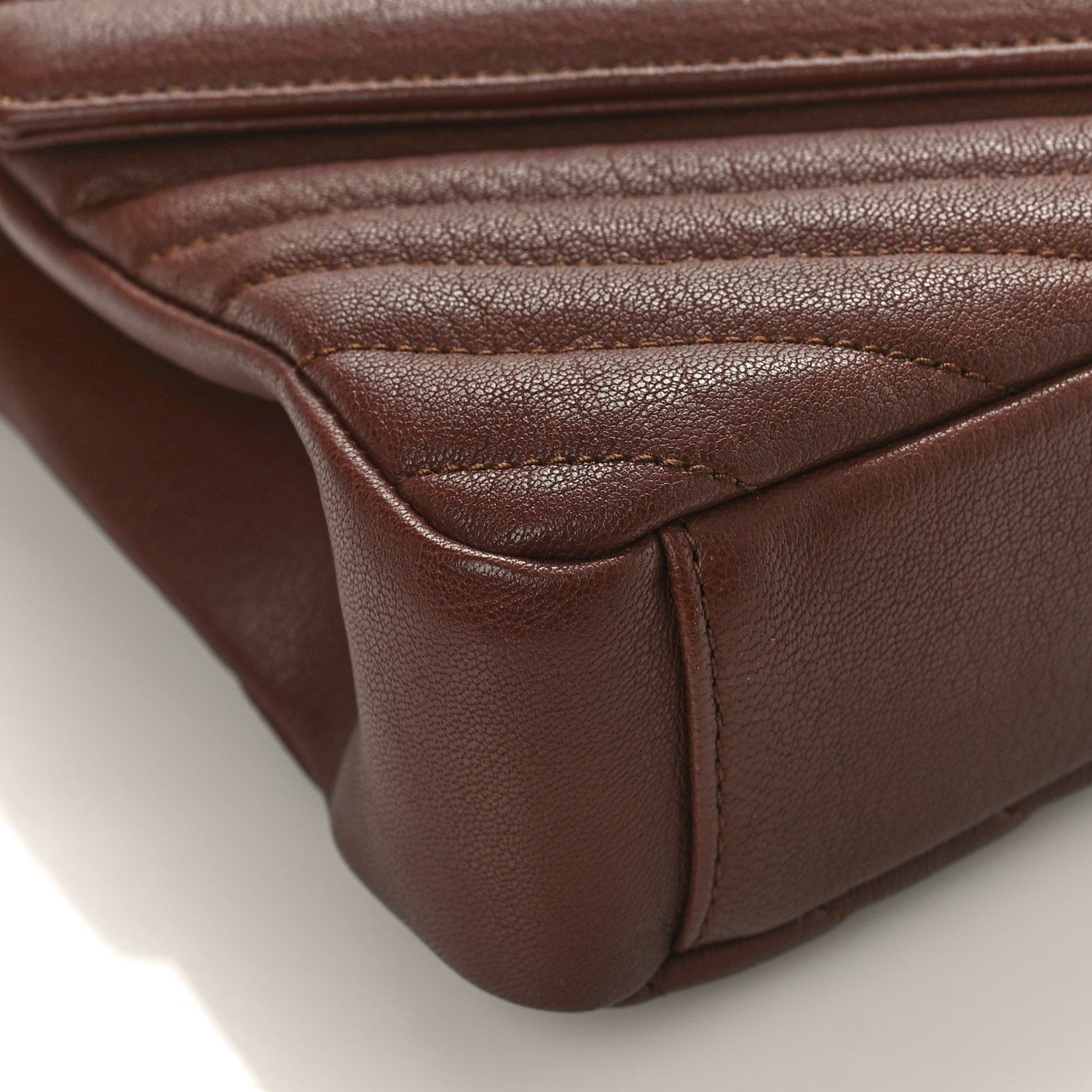 Saint Laurent Calfskin Matelasse Chevron Monogram Medium College Bag Brick 7 of 10