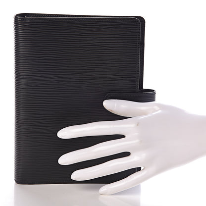 Louis Vuitton Epi Medium Ring Agenda Cover Black 2 of 7