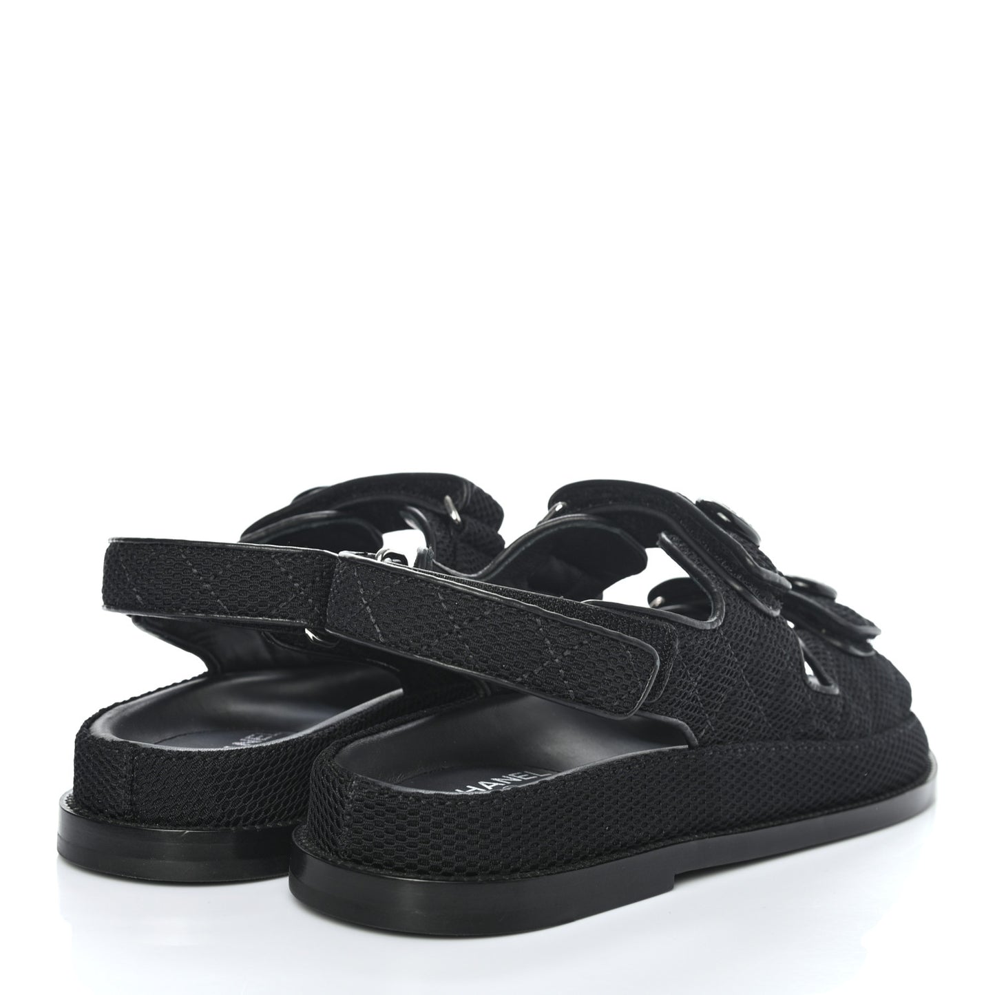 Fabric Velcro Dad Sandals 39 Black