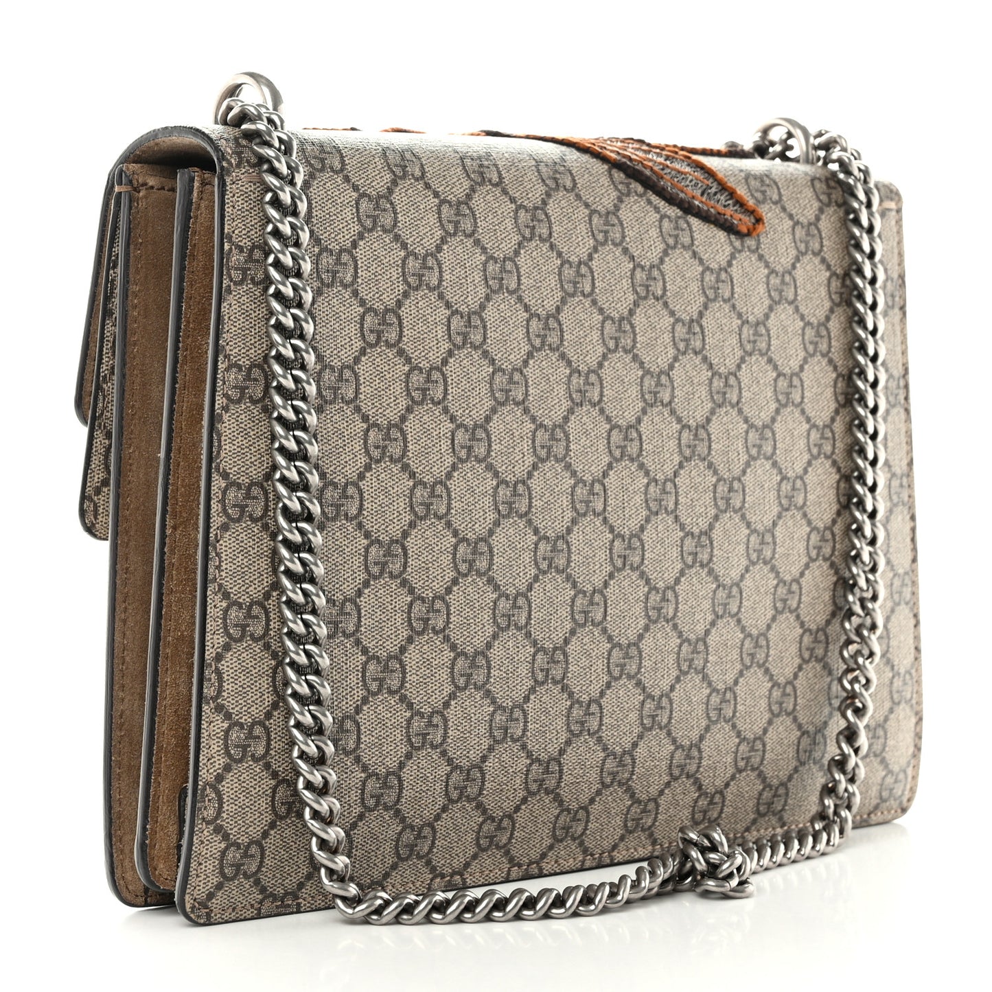 GG Supreme Monogram Bee Embroidered Medium Dionysus Shoulder Bag Taupe