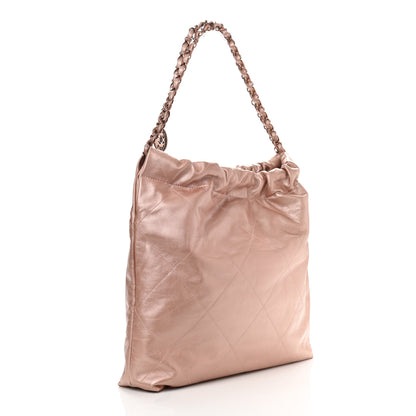 Chanel Metallic Calfskin Quilted Chanel 22 Pink 5 of 12