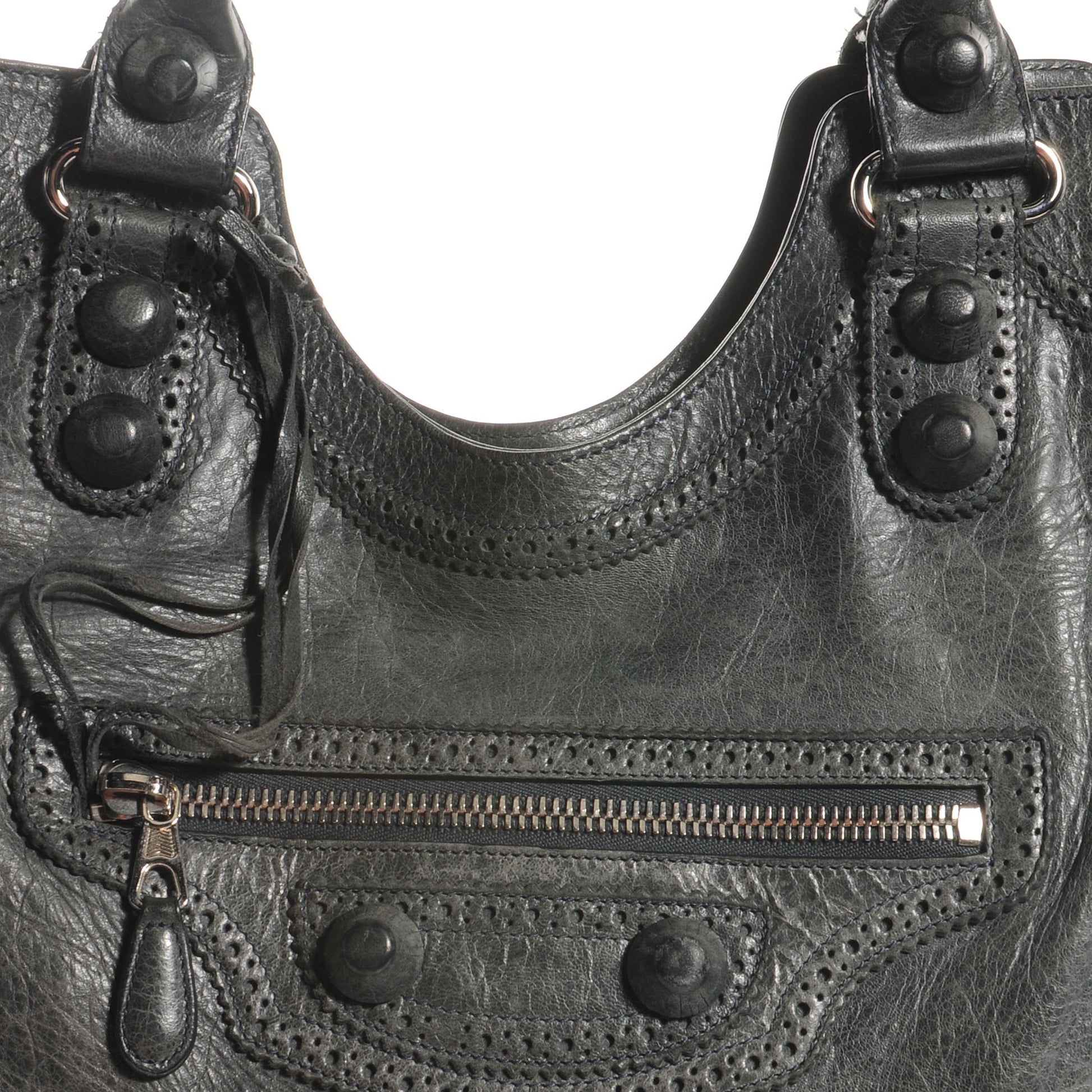 Balenciaga Agneau Giant Brogues Hardware Folder Storm 8 of 8