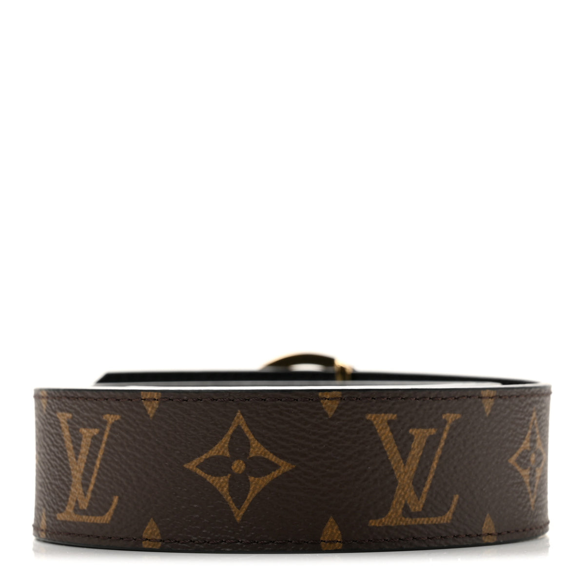 Monogram Calfskin 35mm LV Circle Reversible Belt 110 44 Black