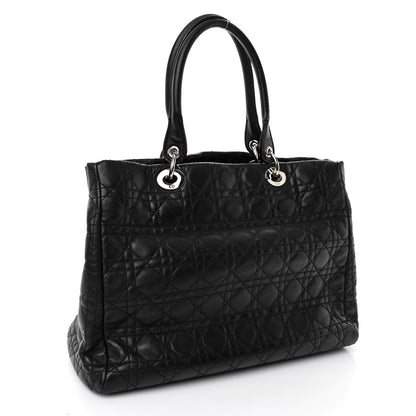 Christian Dior Lambskin Cannage Large Soft Lady Dior Shopping Tote Black 3 of 10