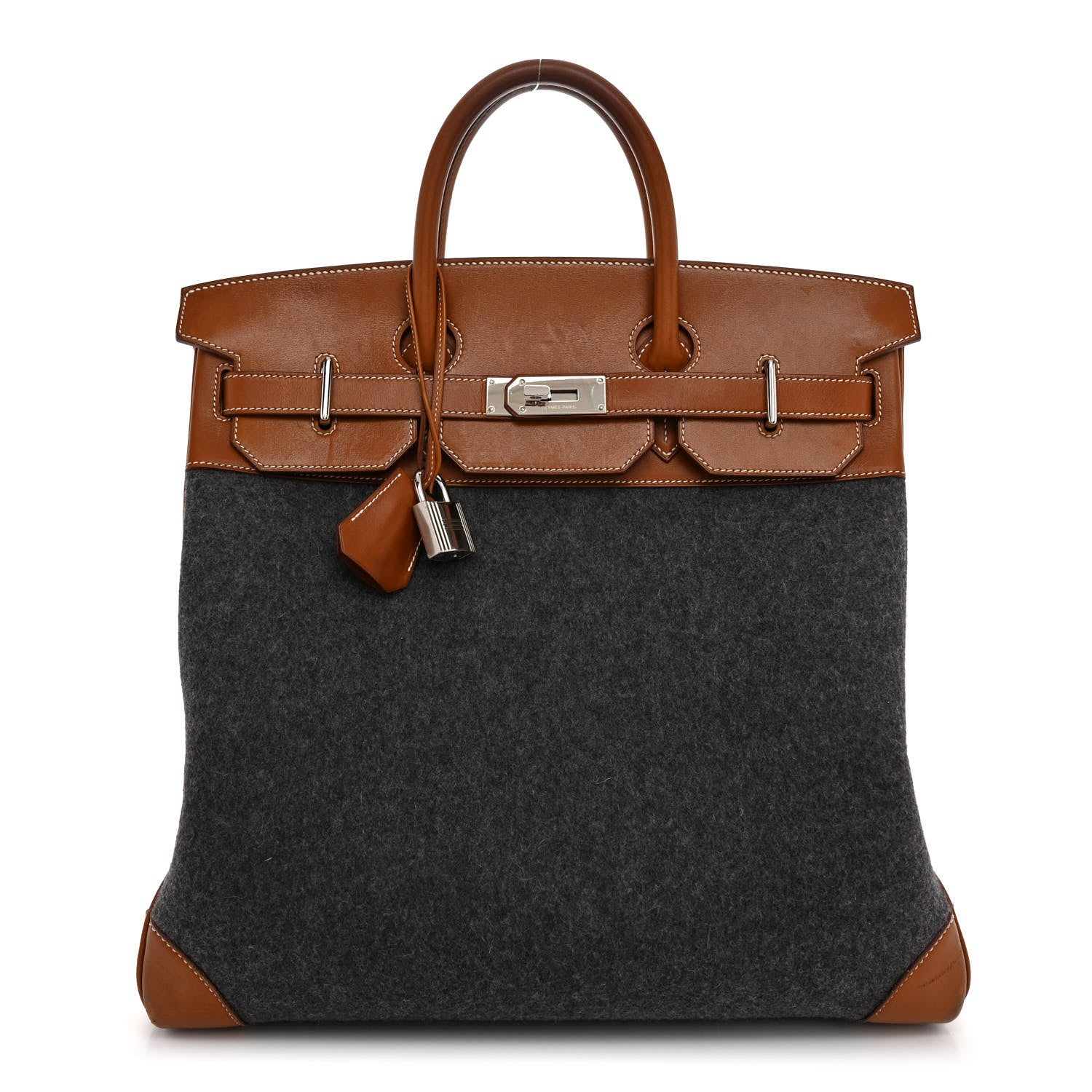 Hermes Barenia Feutre HAC Birkin 40 Gris Moyen 1 of 14