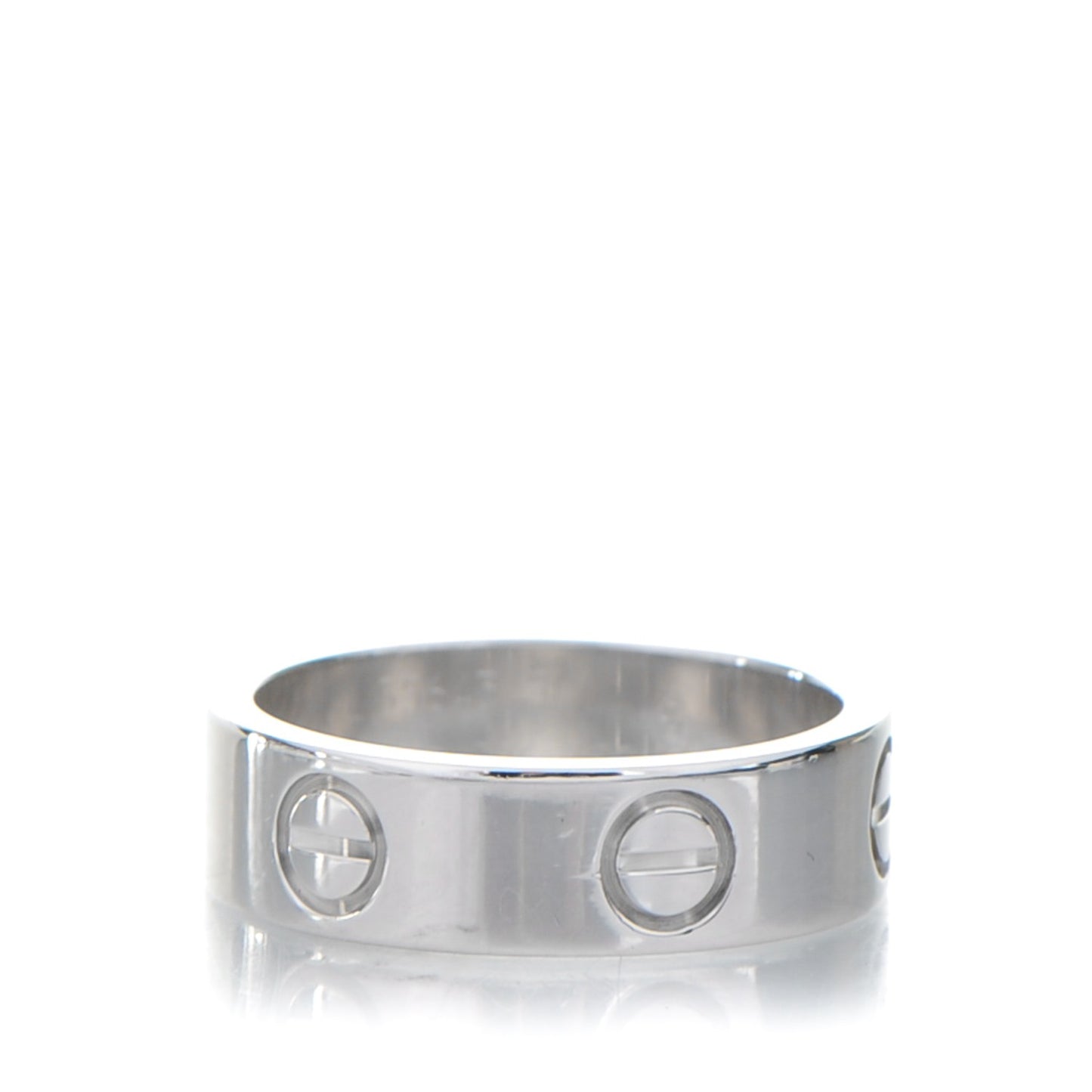 18K White Gold 5.5mm LOVE Ring 51 5.75