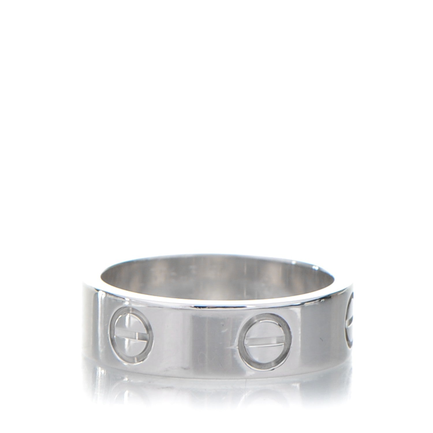 Cartier 18K White Gold 5.5mm LOVE Ring 51 5.75 1 of 4