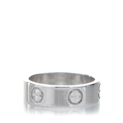 Cartier 18K White Gold 5.5mm LOVE Ring 51 5.75 1 of 4