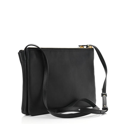 Celine Lambskin Large Trio Crossbody Bag Black 2 of 16